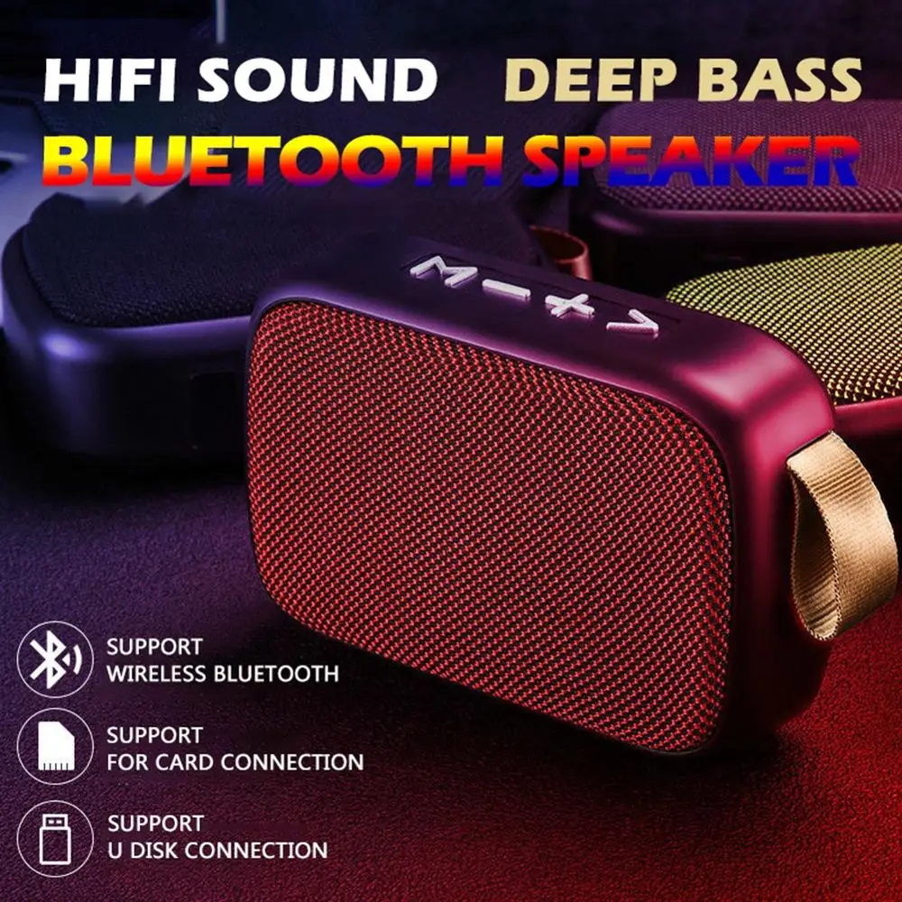 

Wireless Bluetooth Speaker Stereo Portable Mini Speakers Subwoofer Bluetooth 4.2 Support SD FM Outdoor Column Loudspeaker