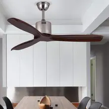 Черный промышленный винтажный потолочный вентилятор дерево без света деревянные потолочные вентиляторы Декор пульт дистанционного управления Ventilador De Teto DC 220v