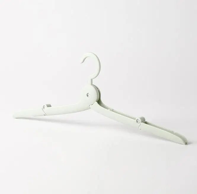 Light green 1 шт. Мини Складная портативная одежда пластиковые вешалки многофункциональная дорожная складная вешалка для путешествий артефакт костюм сушилка для белья - Цвет: Light green
