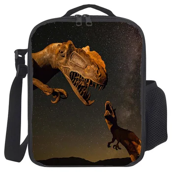 

Dinosaur Starry Portable Thermal Picnic Shoulder Lunch Bag for Women Office Cooler Box Handbag Pouch