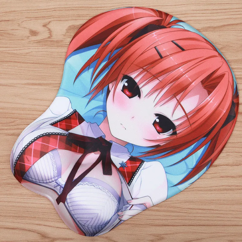 FFFAS 3D коврик для Мыши Эргономичный Oppai косички для девушек геймер Коврик для мыши для запястья удобный ноутбук ПК