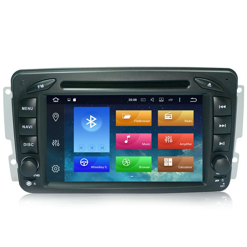 Автомобильный DVD GPS с четырехъядерным процессором 1024*600 Android 9 1 для Mercedes W203 W209 CLK W163