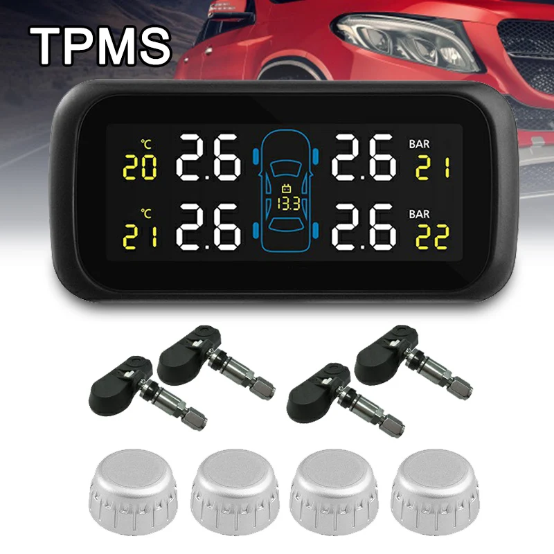Автомобильная Беспроводная система контроля давления в шинах TPMS с 4 внутренними датчиками U903Z DXY88