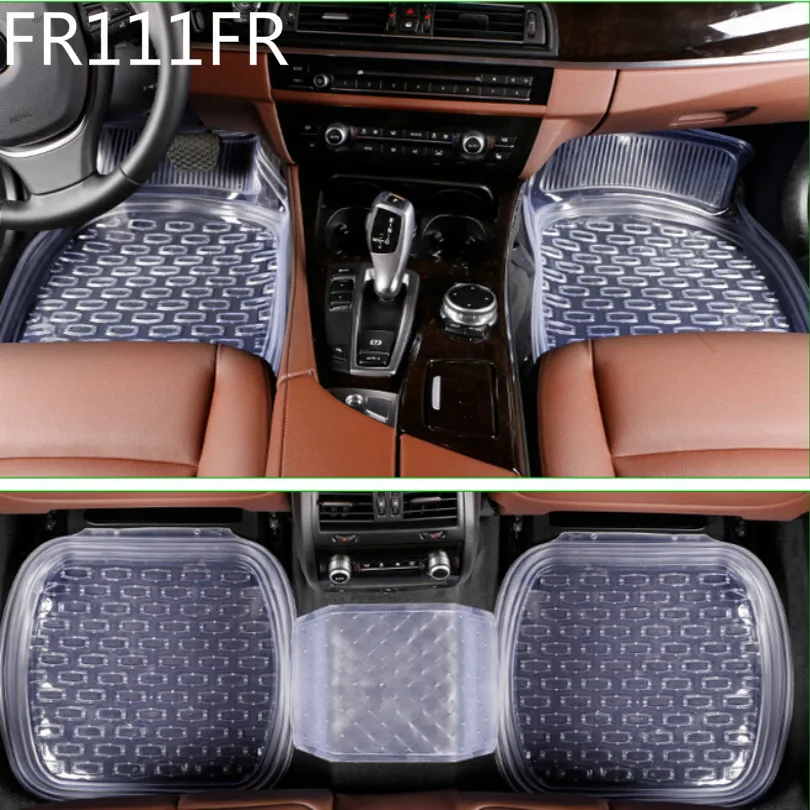 

FR111FR universal 64*47cm non-slip car floor mats car mats car floor mat Transparent black 5pcs/set free shipping
