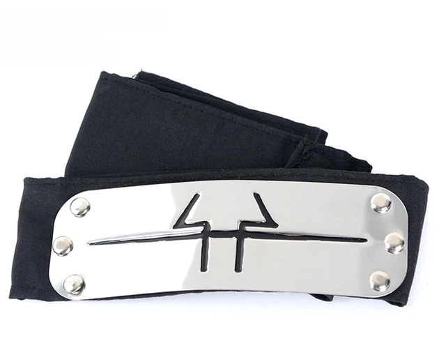 Anime Headband Leaf Village Logo Konoha Cosplay Costume Accessories black