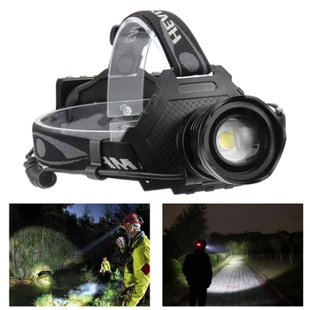 

XPH 70 LED Headlamp 18650 Head Torch 5Modes Telescopic Adjustable Headlight XHP 70 Headlamp Rechargeable Headlamp