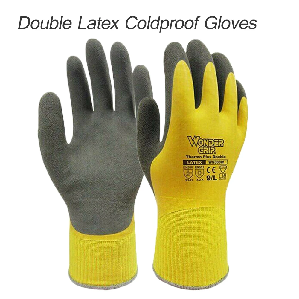 

Wonder Grip 10 Pairs Thicken Garden Working Gloves Coldproof Gloves Double Layer Latex Coated Protection Gloves