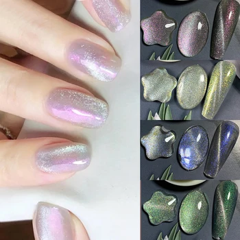 

1 Box Cat Eye Nail Powder Magnetic Mirror Color Nail Art UV Gel Polishing Chrome Flakes Pigment Dust Decoration