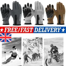 UK унисекс водонепроницаемые велосипедные лыжные теплые мотоциклетные перчатки для вождения зимние противоскользящие тепловые перчатки с сенсорным экраном ветрозащитные велосипедные перчатки