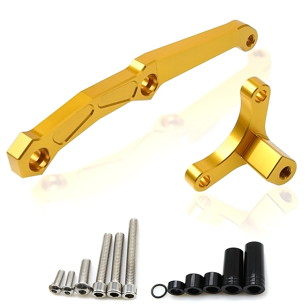 Gold Z800 логотип CNC Алюминиевые Регулируемые мотоциклы руля стабилизации демпфер кронштейн комплект для Kawasaki Z800 2013 - Цвет: Gold