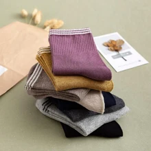 24 шт./лот, носки в тонкую полоску, женские носки, женские хлопковые носки