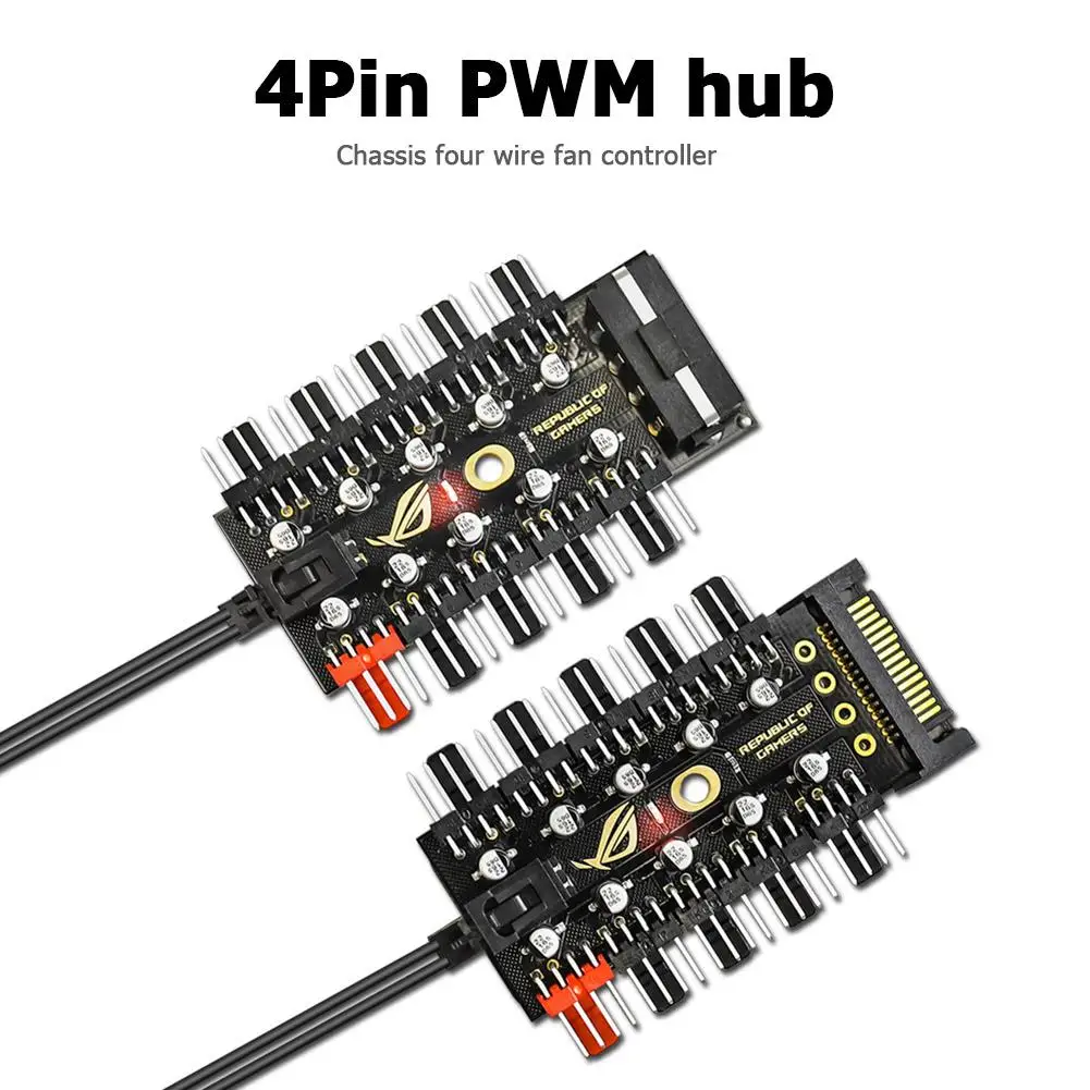 Концентратор сплиттер от 1 до 10 4 Pin PWM кулер вентилятор концентратор расширение ПК