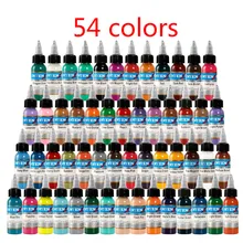 30 мл новые высококачественные цветные пигментные чернила для татуажа 54 Цвета тату материал Набор для живописи тела и других татуировок