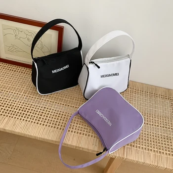 

2020 Casual Tote Bags For Women Candy Color Summer Underarm Bag Nylon Purses And Handbag Retro Shoulder Bag Female Bolsa