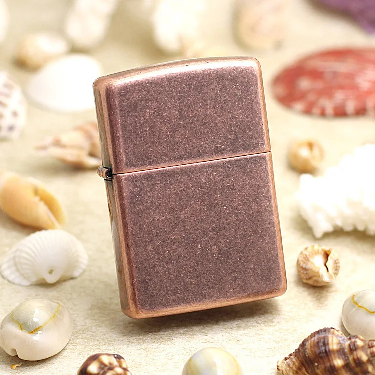 Подлинная масляная Зажигалка Zippo медная ветрозащитная Античная бронзовая