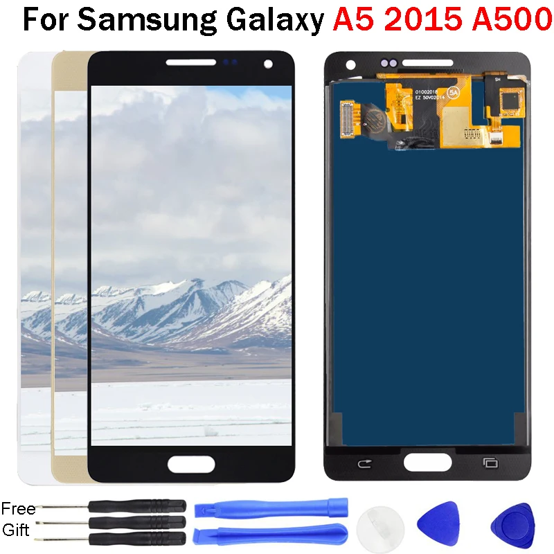 Для Samsung Galaxy A5 2015 ЖК дисплей A500 A500F A500FU A500M A500Y A500FQ сенсорный экран дигитайзер в
