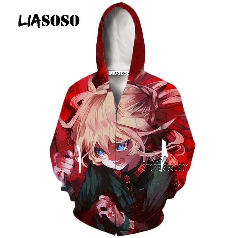 15 Аниме Yōjo Senki Saga of Tanya the Evil 3D принт для женщин мужчин толстовки кофты на молнии куртка пальто Высокое качество топы - Цвет: 15
