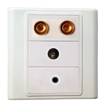 Динамик+ ТВ+ 3,5 наушники информация настенная пластина крышка розетки настенное крепление Лицевая панель разъем порт для кабельной системы