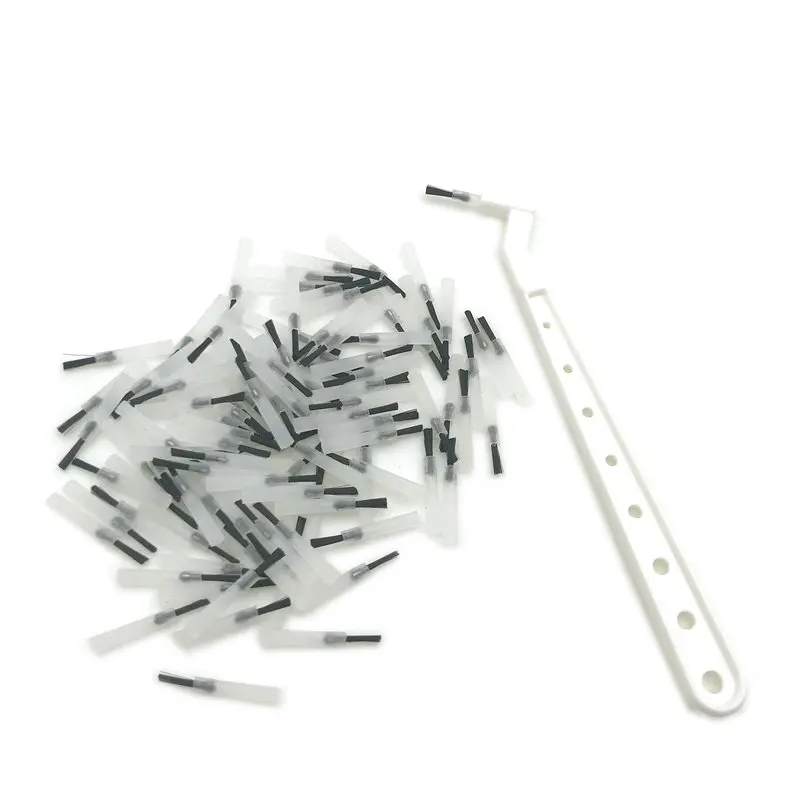 Зубные 100 шт надежные одноразовые композитные щетки с 1 ручкой щетки