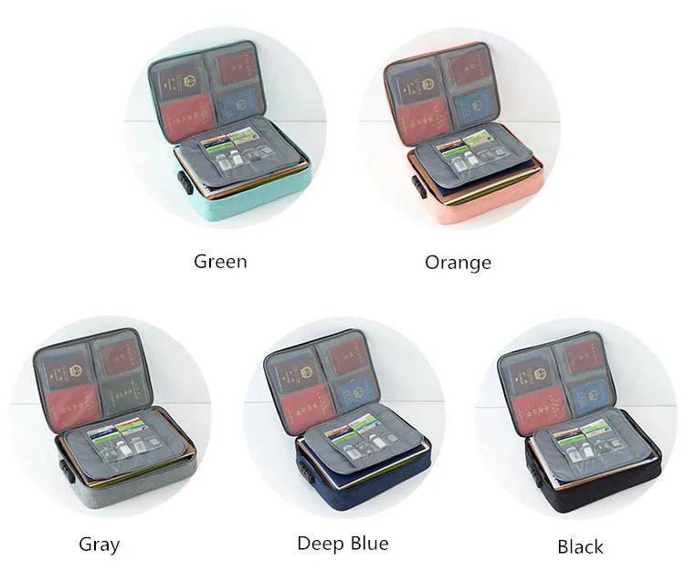 Document Passport Organizer Pouch Business Travel Ipad Passport Holder Cationic Cloth File Certificate Storage Bag Accessories