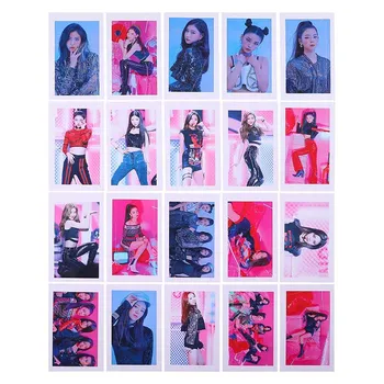 

20 Pcs/Lot Kpop ITZY Photocard Photo Card PVC Crystal Card Stickers For Bus Student Card Stationery Set