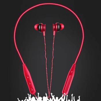 

Wireless Bluetooth Earpiece Sport Metal Universal Wireless Bluetooth Neck Hang Headset Stereo Earphone Hifi Sport Earplug