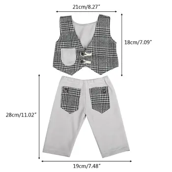 

Baby Short Sleeve Outfit Newborn Photo Props Gentleman Vest Shorts Suit Costume