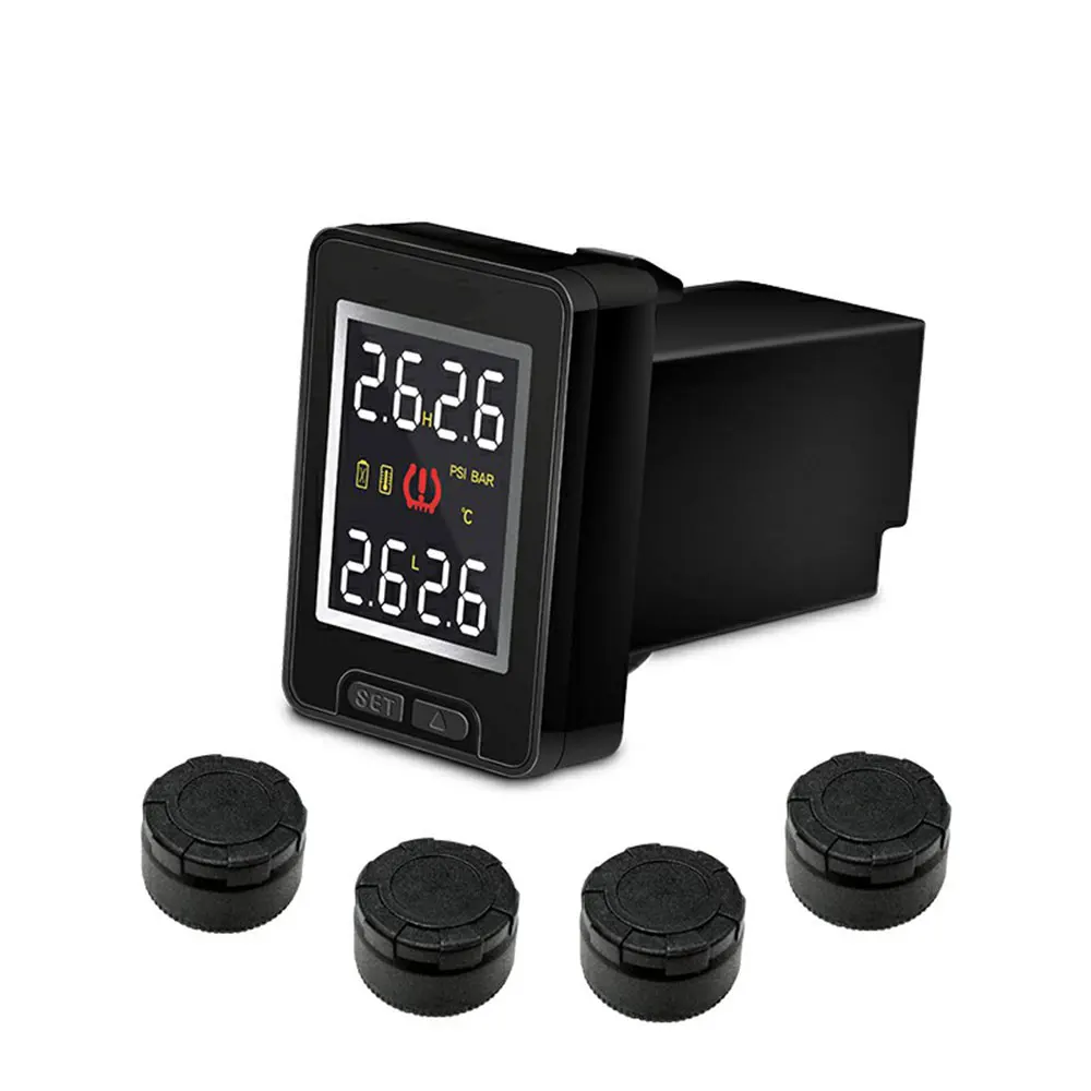 Vehemo Автомобильный USB цифровой датчик давления в шинах 4 шт. датчик TPMS дисплей в реальном времени для автомобилей взрывозащищенный Honda