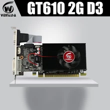 Veineda Дисплей vga карты GT610 2 ГБ DDR3 700/1000 МГц ПК настольный PCI Express 2,0X16