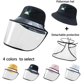 

Protective Hat Dustproof Cover Kids Boys Girls Fisherman Removable Cap Hat Spittle Anti Dust Cover Full Eyes Face Protection