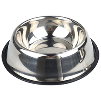 

Stainless Steel With Rubber Base Portable Reduce Spill Drinking Dish Durable Puppy Dog Bowl Container Pet Feeder Cat Non Slip