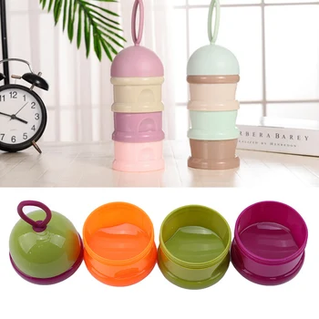 

Three Grid Food Container Storage Box Portable Milk Powder Formula Dispenser Feeding Box For Baby Kids Toddler