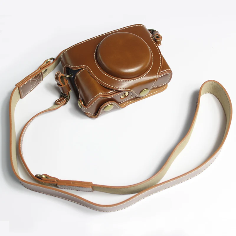 

Portable PU Leather Case Camera Bag For Canon G5X2 G5XII G5XM2 PowerShot G5 X Mark II shell cover With Bottom Battery Opening