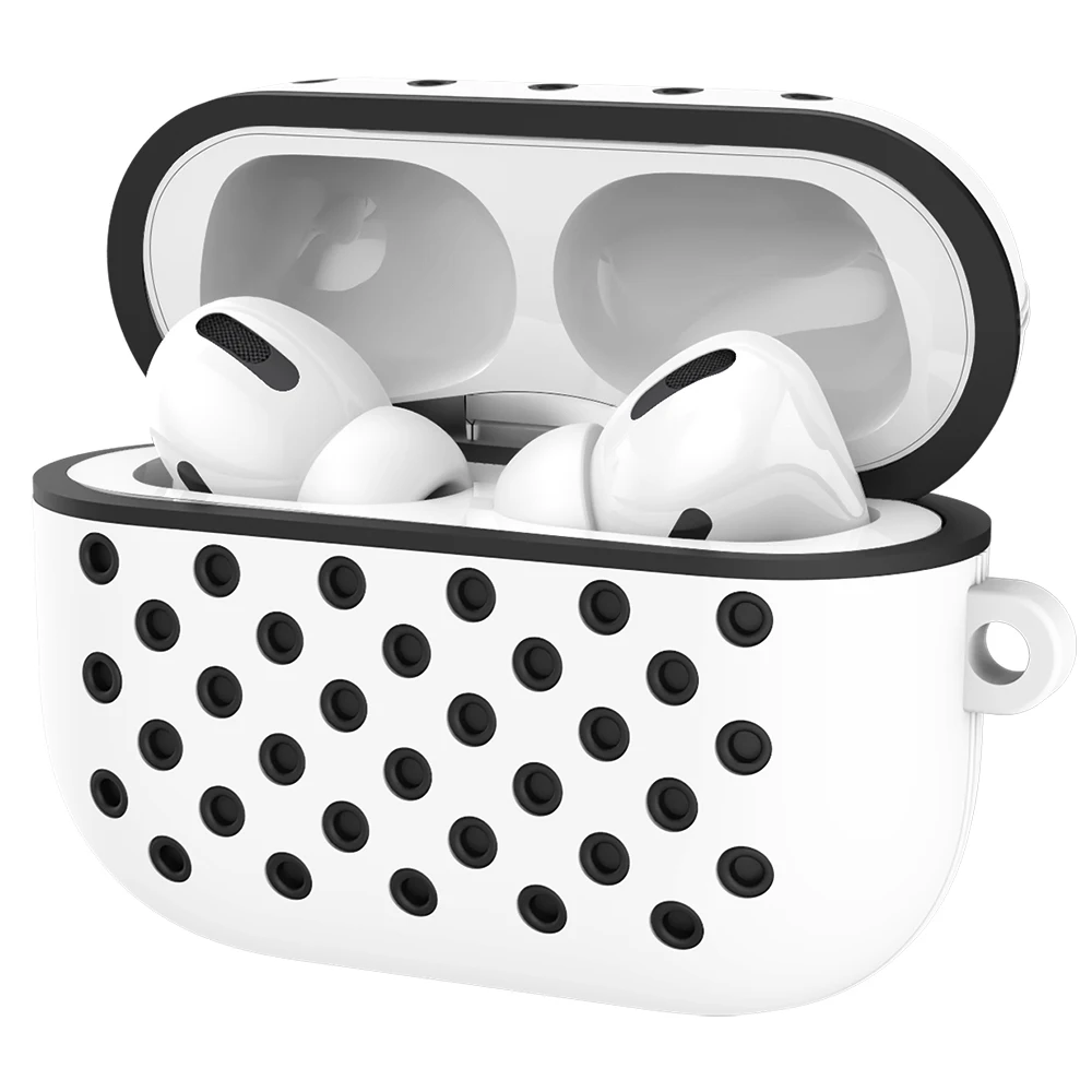 White black Популярный силиконовый чехол для Airpods Pro, беспроводной чехол с Bluetooth для apple airpods pro, чехол для наушников, чехол для Air Pods pro 3 - Цвет: White black