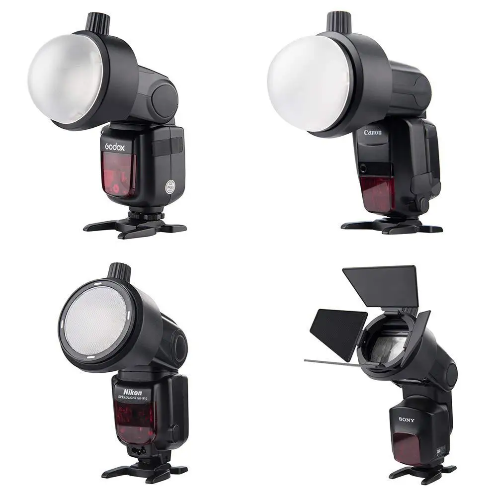 AK-R1 круглая головка адаптер кольцо Godox S-R1 вспышка Speedlight адаптер для Godox TT685 V860II V350 TT600 Canon Nikon sony r60