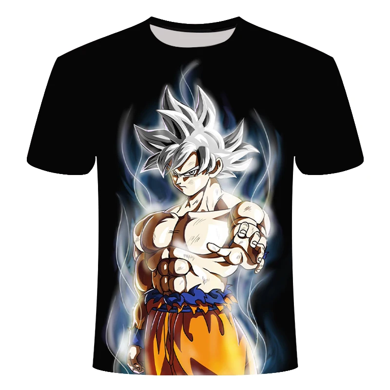 Новинка, футболка с драконом и шариком, Супер Saiyan Dragon Ball Z Dbz Son, футболка Goku Japan Vegeta, уличная, белая, Азиатский Размер 6XL - Цвет: TX942