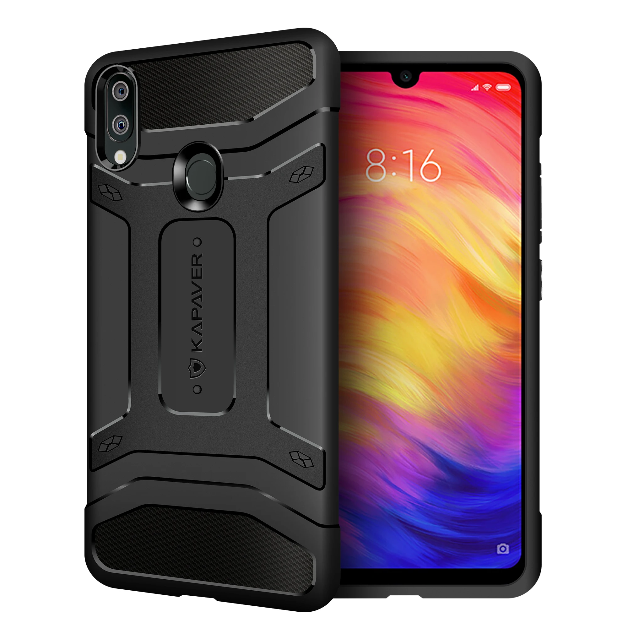 

KAPAVER® Back Cover for xiaomi Redmi Note 7 / Redmi Note 7 / Redmi Note 7S Pro Drop Tested Shock Proof Carbon Fiber Armor