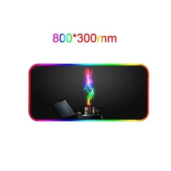 

14 Light Modes Plug And Play Color Gradient Led USB Port Desktop Non Slip RGB Gaming Mouse Pad High Performance Large Home Gamer