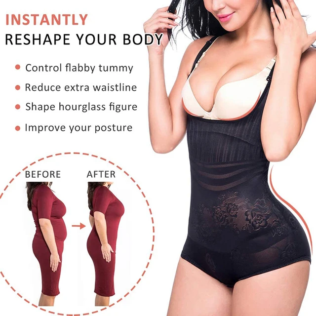 Shapewear for Women Tummy Control Hip Lifting Full Body Shaper Cinchers Open  Bust Bodysuit Bottom Buckle Waist Trainer Corset - AliExpress