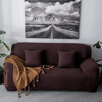 

Solid Color Comfortable Sofa Couch Cover Chair Throw Mat Furniture Protector Slipcover 2 Seater Sofa Chair Protector Living Room