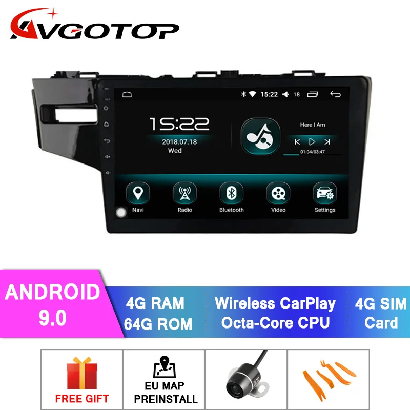 AVGOTOP Восьмиядерный Android 9,0 gps автомобильный dvd-плеер для HONDA подходит Встроенный 64 Гб флэш 4 Гб ОЗУ зеркальная ссылка