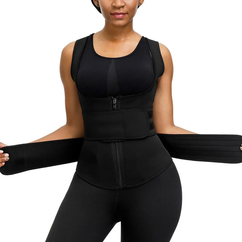 girdles Neoprene Sauna Shapers Waist Trainer Corset Vest Sweat Slimming Belt for Women Weight Loss Compression Trimmers Workout Fitness best shapewear for women