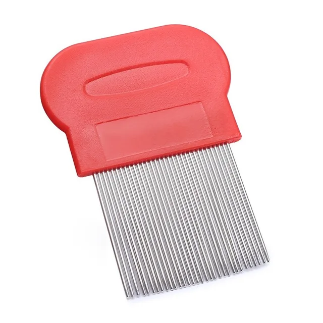 Pet Grate Combs Long Needle Shellfish Flea Stainless Steel Remove Lice Comb For Cats And Dogs Supplies Wholesale Para Perro Red
