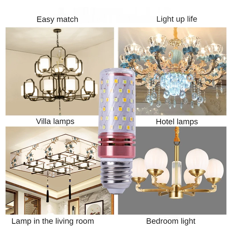 LED E14 E27 10W 15W 20W SMD2835 Lampadina Della canela del AC220V 240V Risparmio Energetico Caldo/Bianco freddo LED Del Cereale