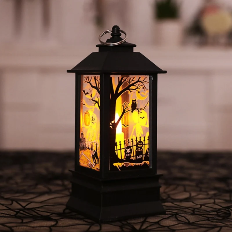 

Halloween LED Candle Hanging Lantern Tabletop Lamp Flameless Tea Light