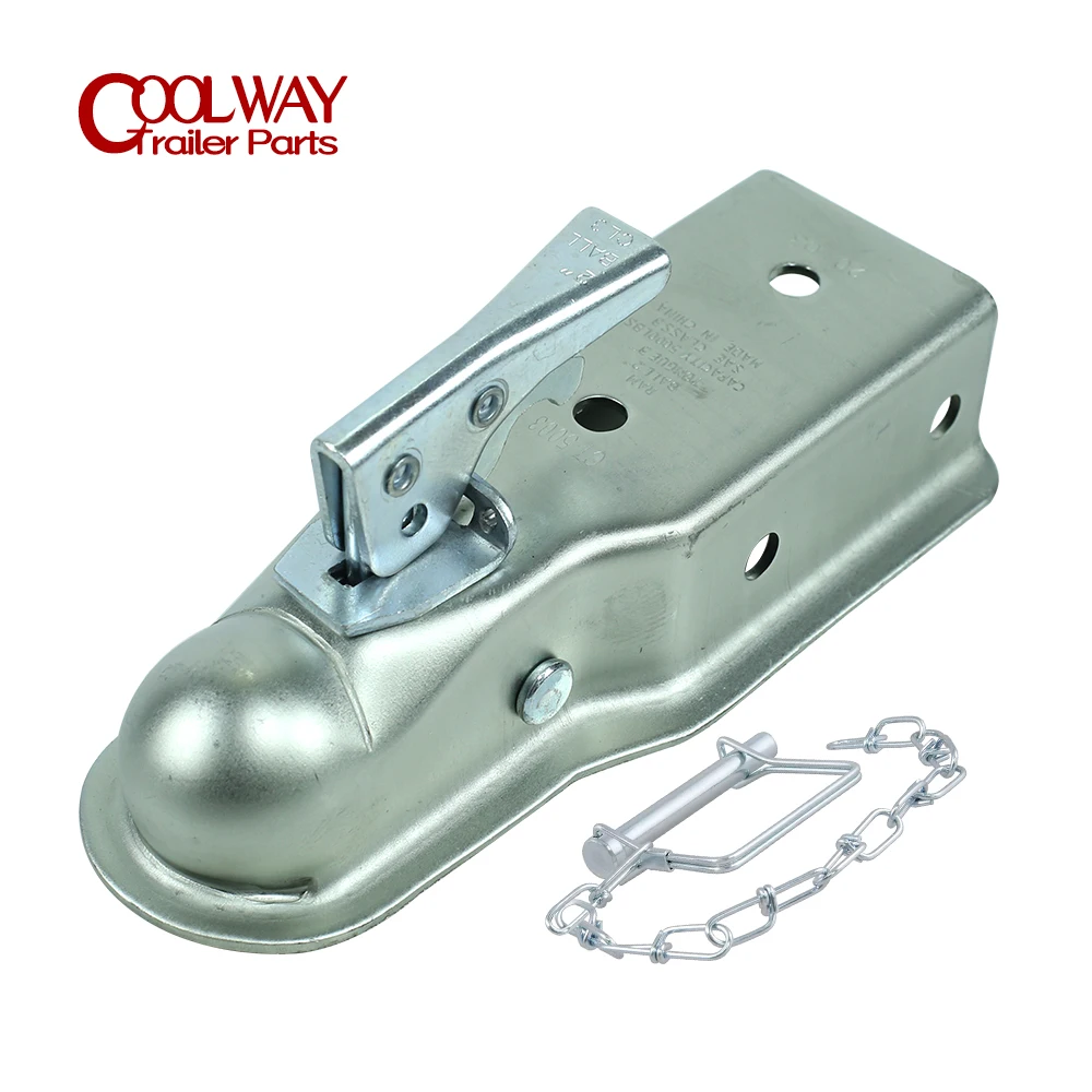 Caravan hitch cover d ring shackle hitch 2 X 3 Inch 5000 Lbs trailer coupler hitch ball coupling straight tongue RV parts camper caravan accessories