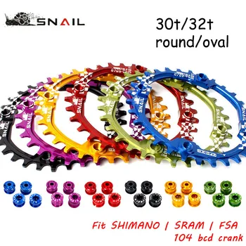 

BDSNAIL Narrow Wide Chainring MTB 104BCD Single Speed Round Oval Chain Ring Mountain Bike Road Bicycle 30t 32t Cycle Chainwheel