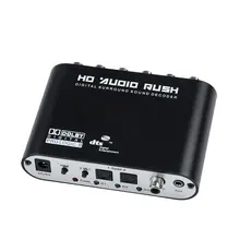 Decodificador de Audio Digital SPDIF Coaxial a RCA, DTS, AC3, óptico Digital a 5,1, amplificador analógico, 5,1
