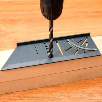

Woodworking 3D 90 Degrees Square Gauge Angle Protractor Over T-Type Ruler Angle 40JE