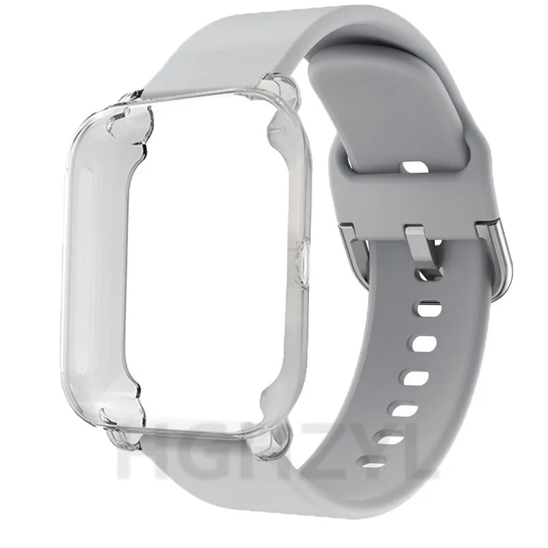 Silicone Band with Soft TPU Full Coverage Protective Case and Strap Replacement
